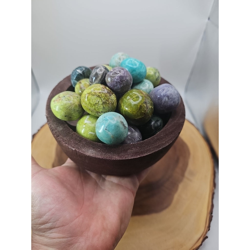 Ocean Jasper Spheres Display Bowl — 2 lbs of Polished Stones | CrystalCloud Company by CrystalCloud Company