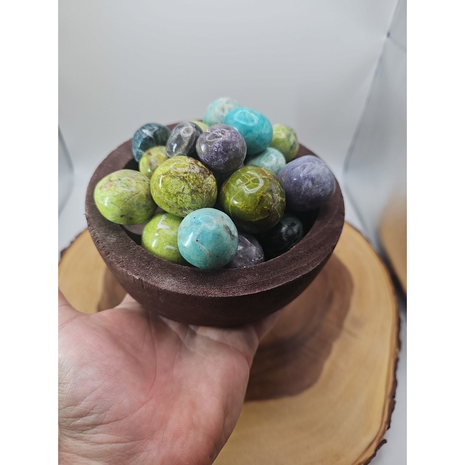 Ocean Jasper Spheres Display Bowl — 2 lbs of Polished Stones | CrystalCloud Company by CrystalCloud Company