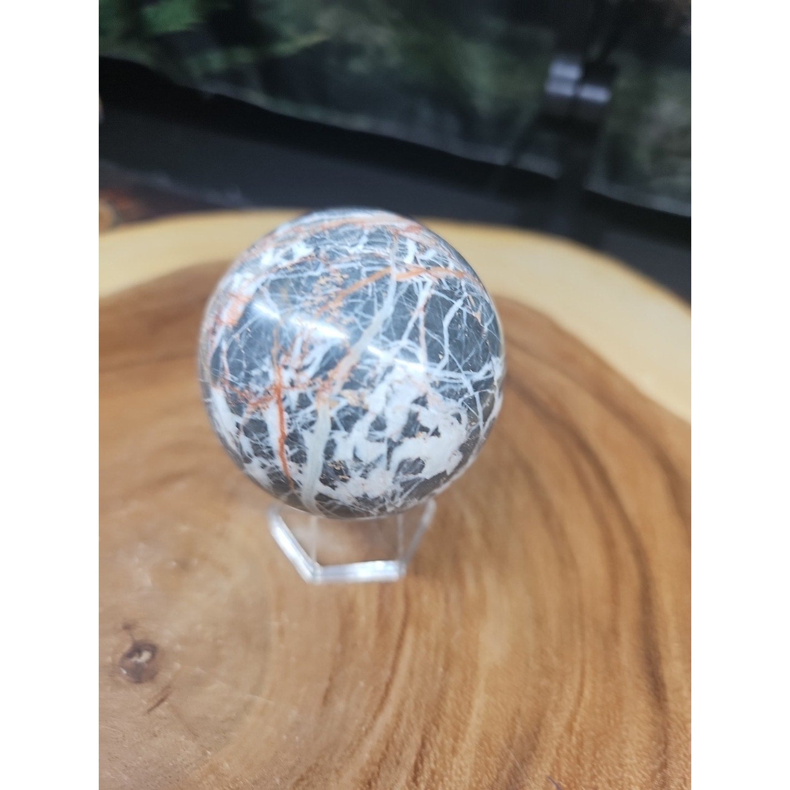 Natural Quartz Crystal Jasper Sphere Ball Polished 50-60mm &stand by CrystalCloud Company