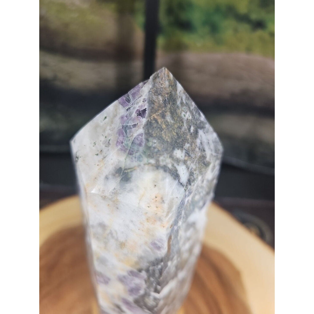 3.41LB 1Pcs Natural Rainbow Fluorite Quartz Crystal Point Tower Polished Healing by CrystalCloud Company
