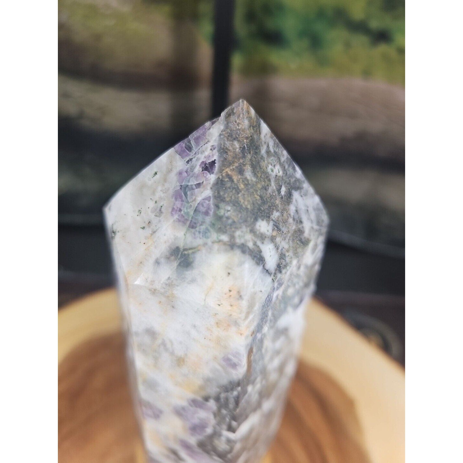 3.41LB 1Pcs Natural Rainbow Fluorite Quartz Crystal Point Tower Polished Healing by CrystalCloud Company