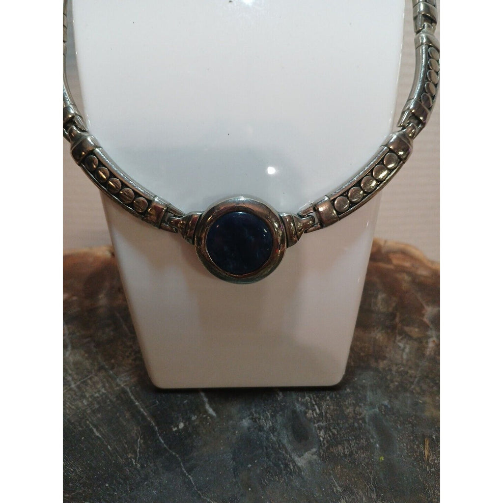 Silver Plated Necklace with Natural Stone Pendant by CrystalCloud Company