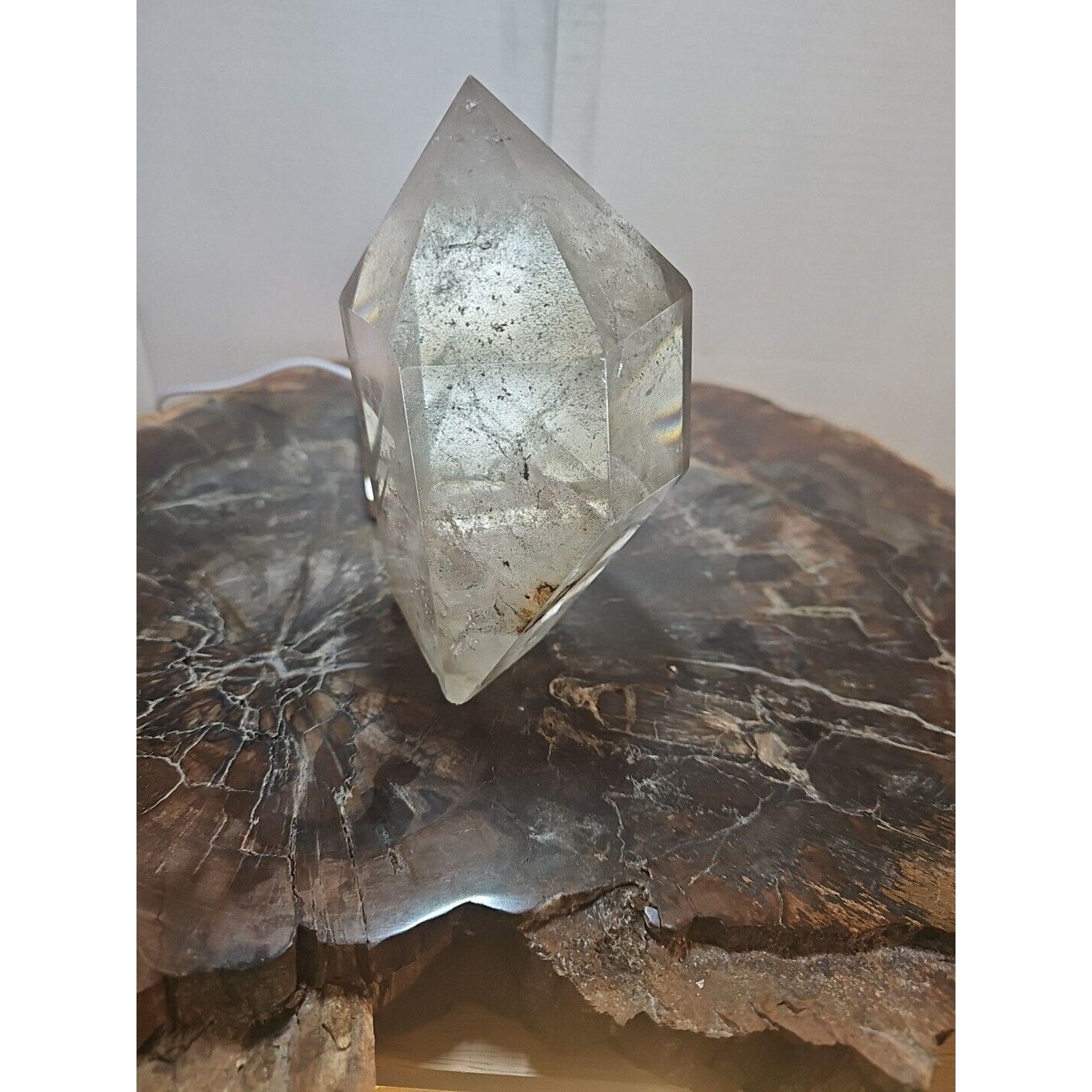 2.7LB Natural Green Ghost Phantom Quartz Crystal Obelisk Wand Point Healing. by CrystalCloud Company
