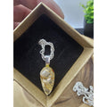 Tear Drop citrine pendant necklace 16in by CrystalCloud Company