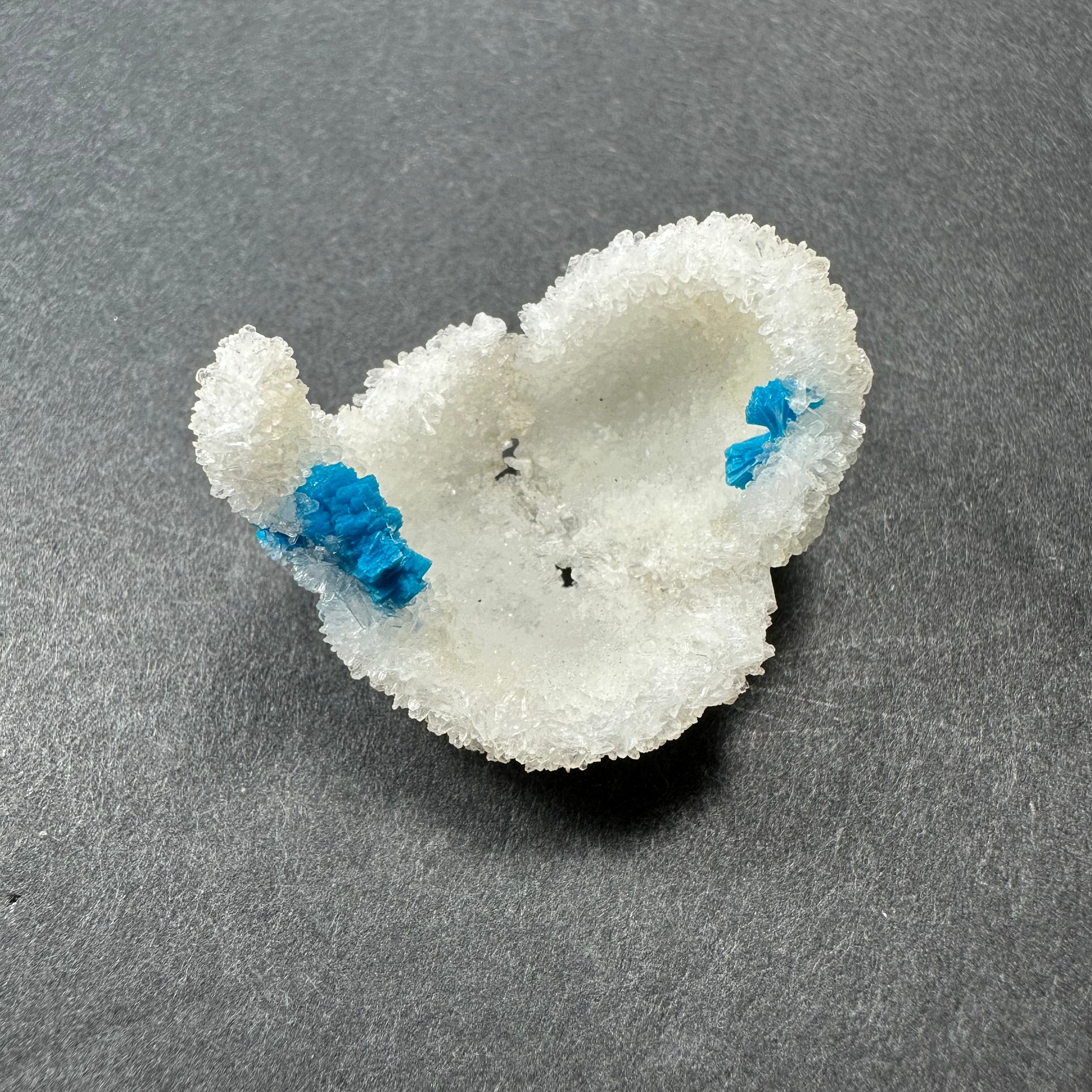 Cavansite Ball 'Floaters' on Stilbite SM from Maharashtra, Pune, India