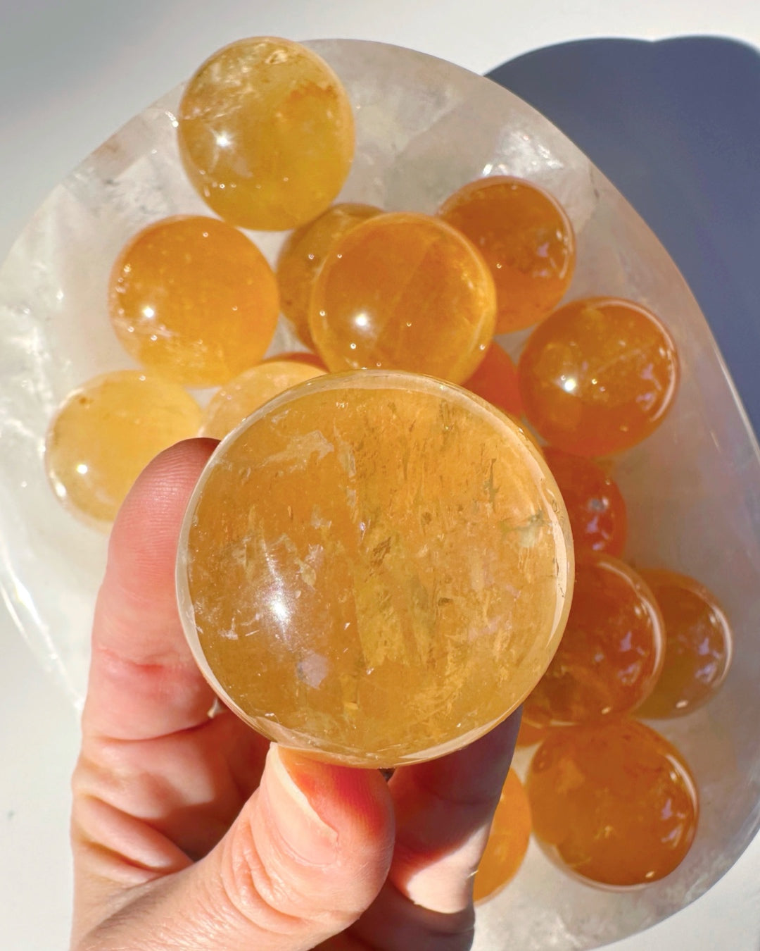 Honey Optic Calcite Spheres - AAA by Baltic Mermaid