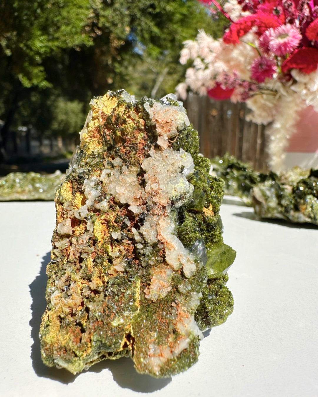 Epidote Quartz Cluster