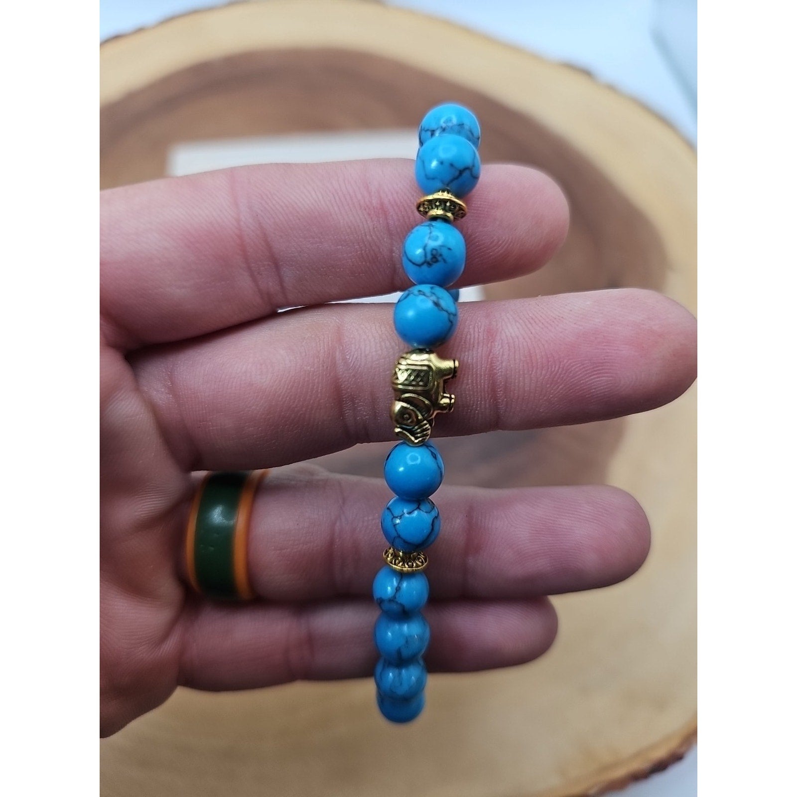 Handmade 8mm Mixed Natural Gemstone Round Beads Stretchy Bracelet Reiki Chakra by CrystalCloud Company