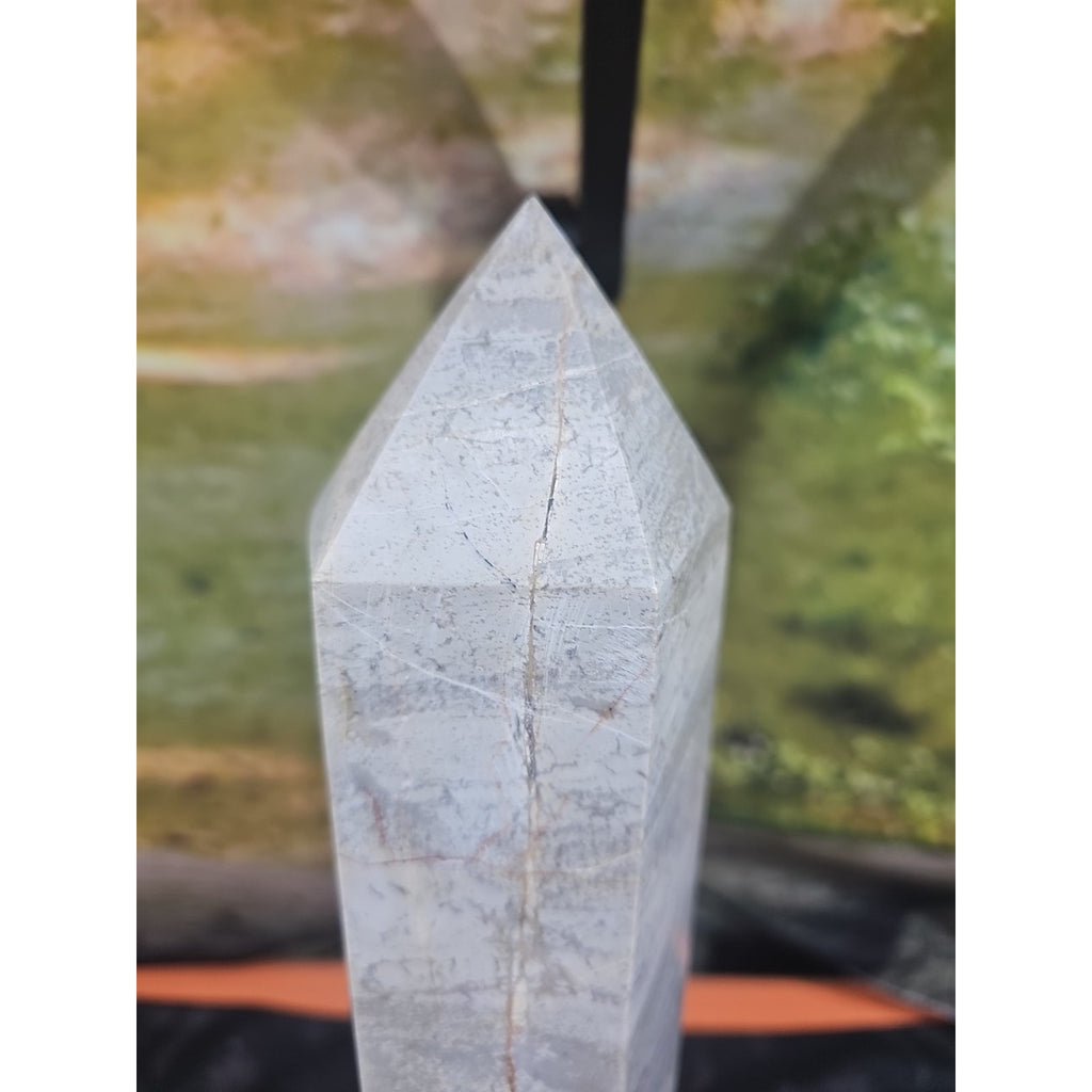 6.66lbs 12in Tall Ocean Jasper Crystal Point by CrystalCloud Company