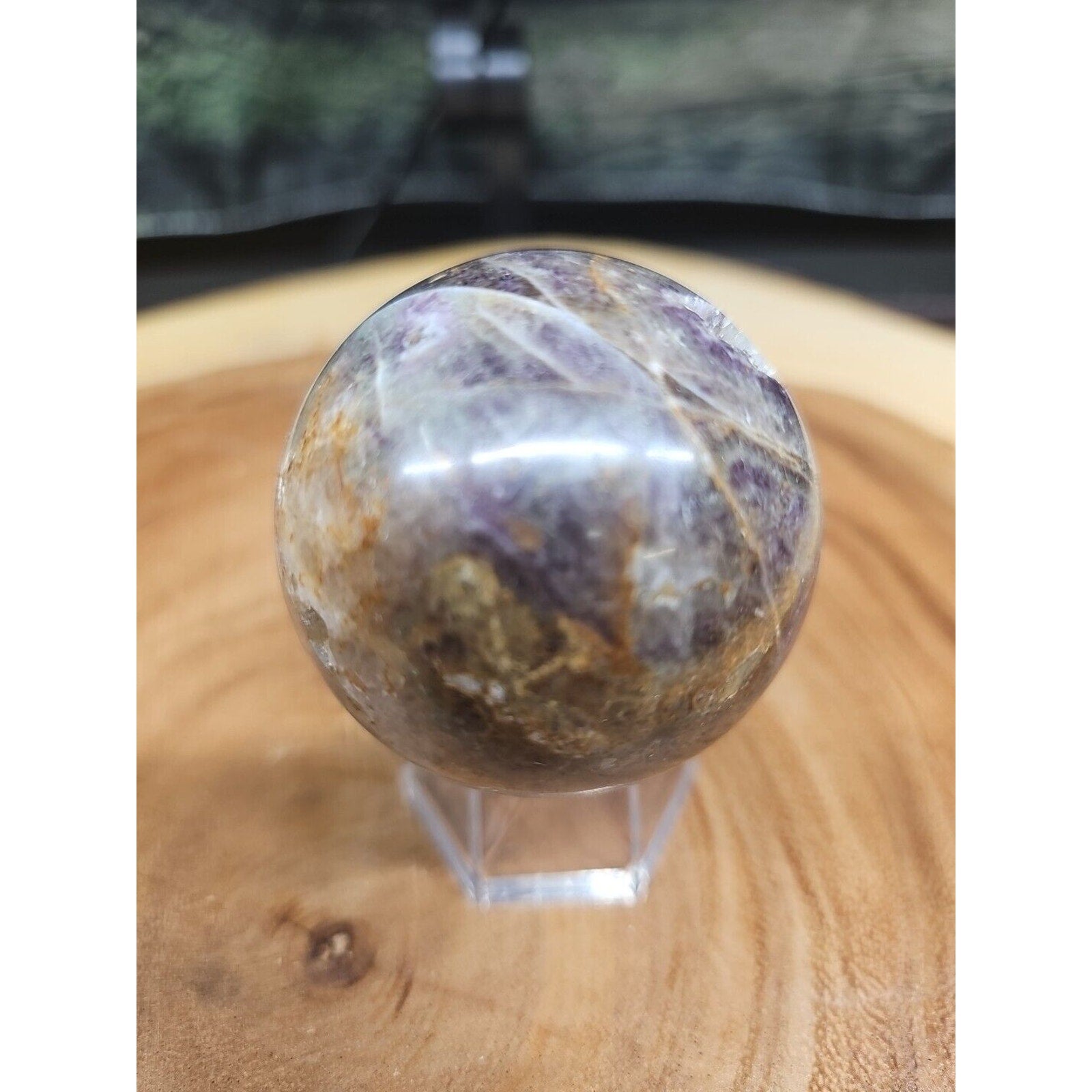 Chevron Amethyst. .66lbs 56mm. W/Stand by CrystalCloud Company