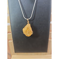 1 Citrine pendant necklace Copper Wire 16in Sterling Silver 925 Chain by CrystalCloud Company