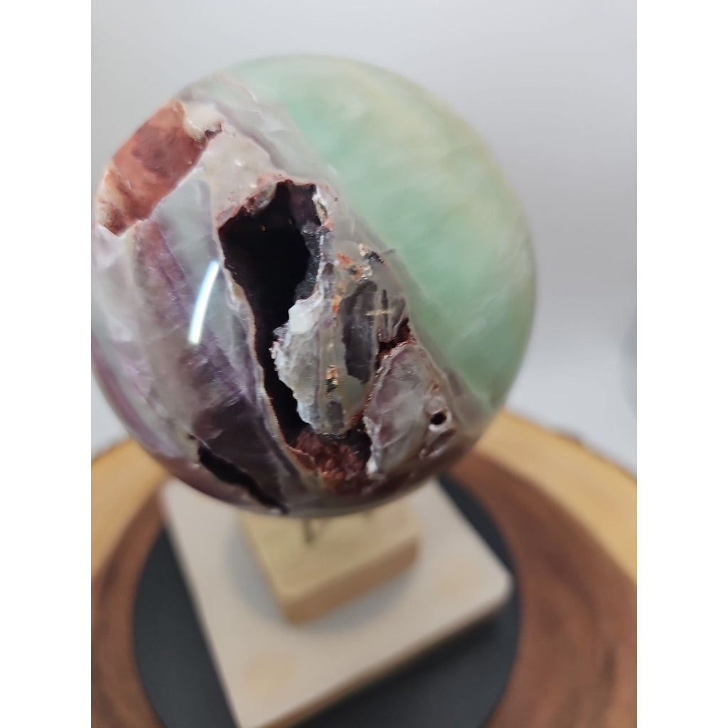Rainbow Fluorite Quartz Crystal Sphere - Polished Healing by CrystalCloud Company