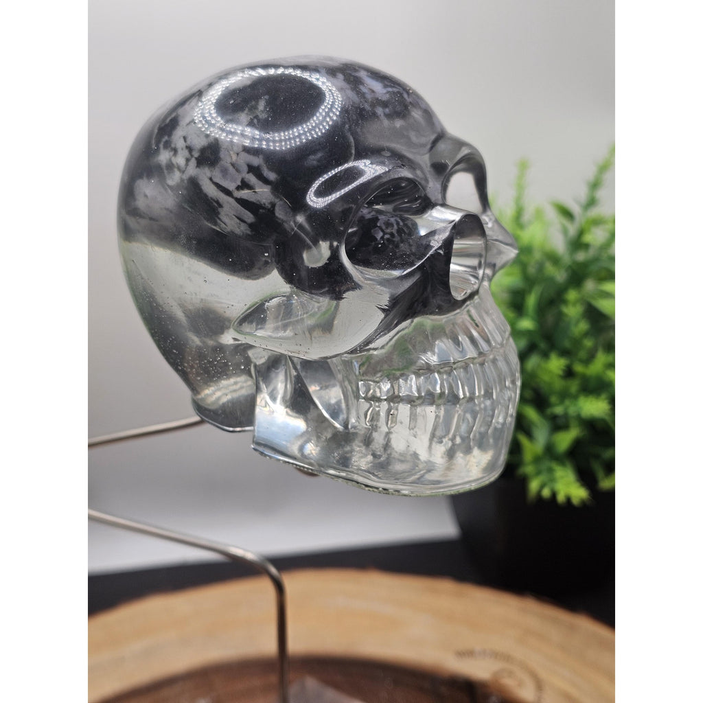 Polychrome resin skull by CrystalCloud Company