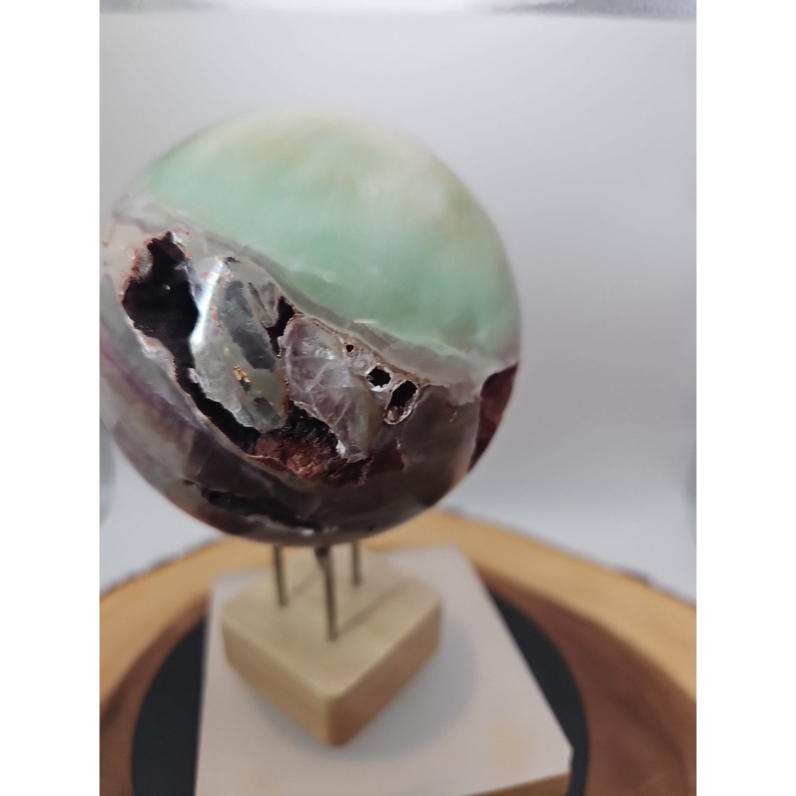 Rainbow Fluorite Quartz Crystal Sphere - Polished Healing by CrystalCloud Company