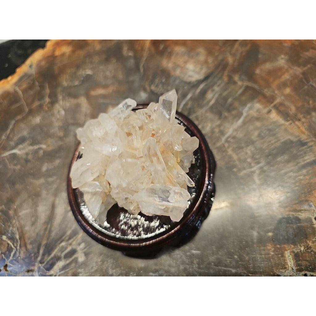 133g Natural Quartz Crystal Cluster with Display Stand - Vitreous Mineral Specimen | CrystalCloud Company by CrystalCloud Company