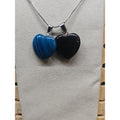 Pendant Necklace 16in Silver Chain Agate Heart by CrystalCloud Company