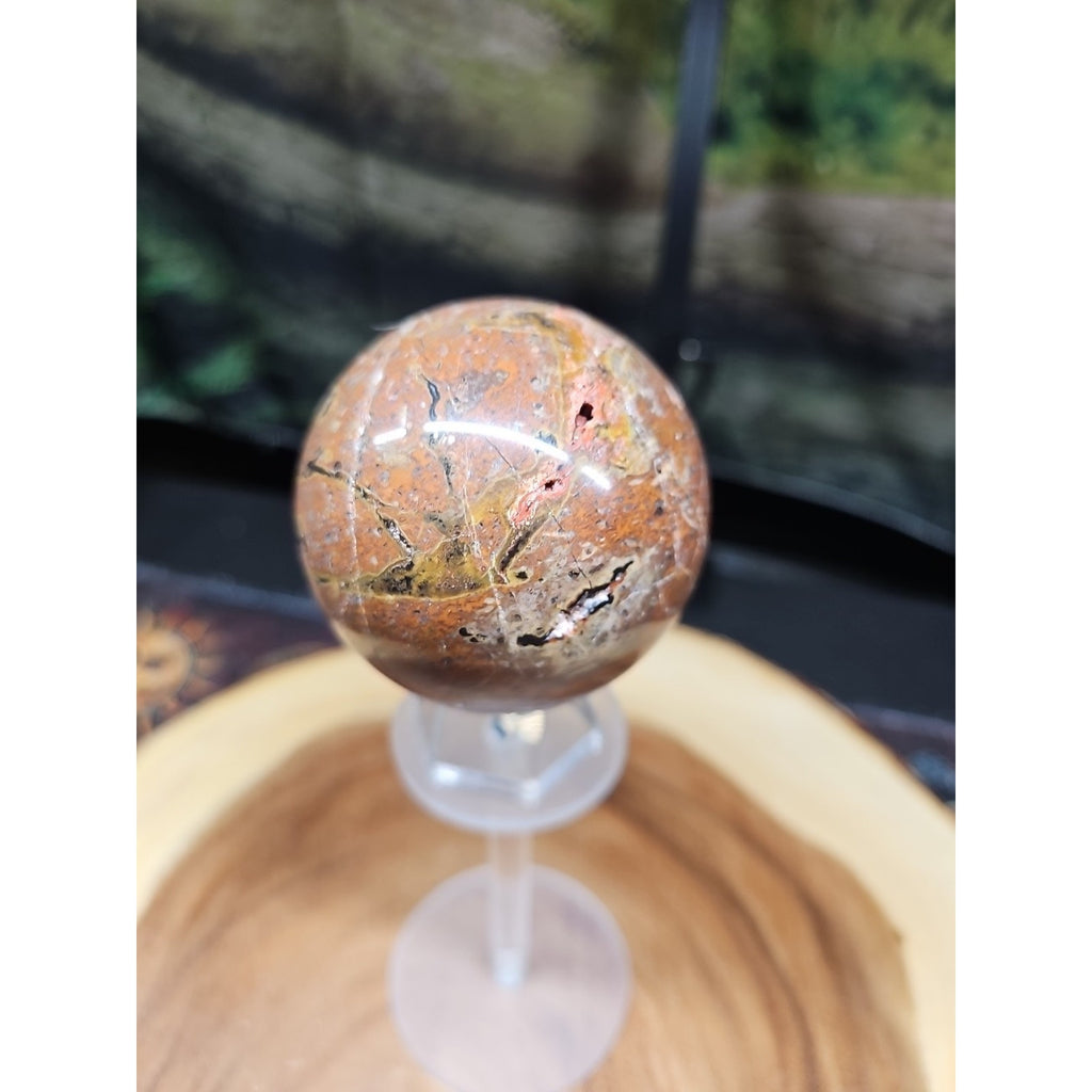 .91LB Natural Vesuvianite Agate Carnelian Crystal Geode Sphere Ball Healing by CrystalCloud Company