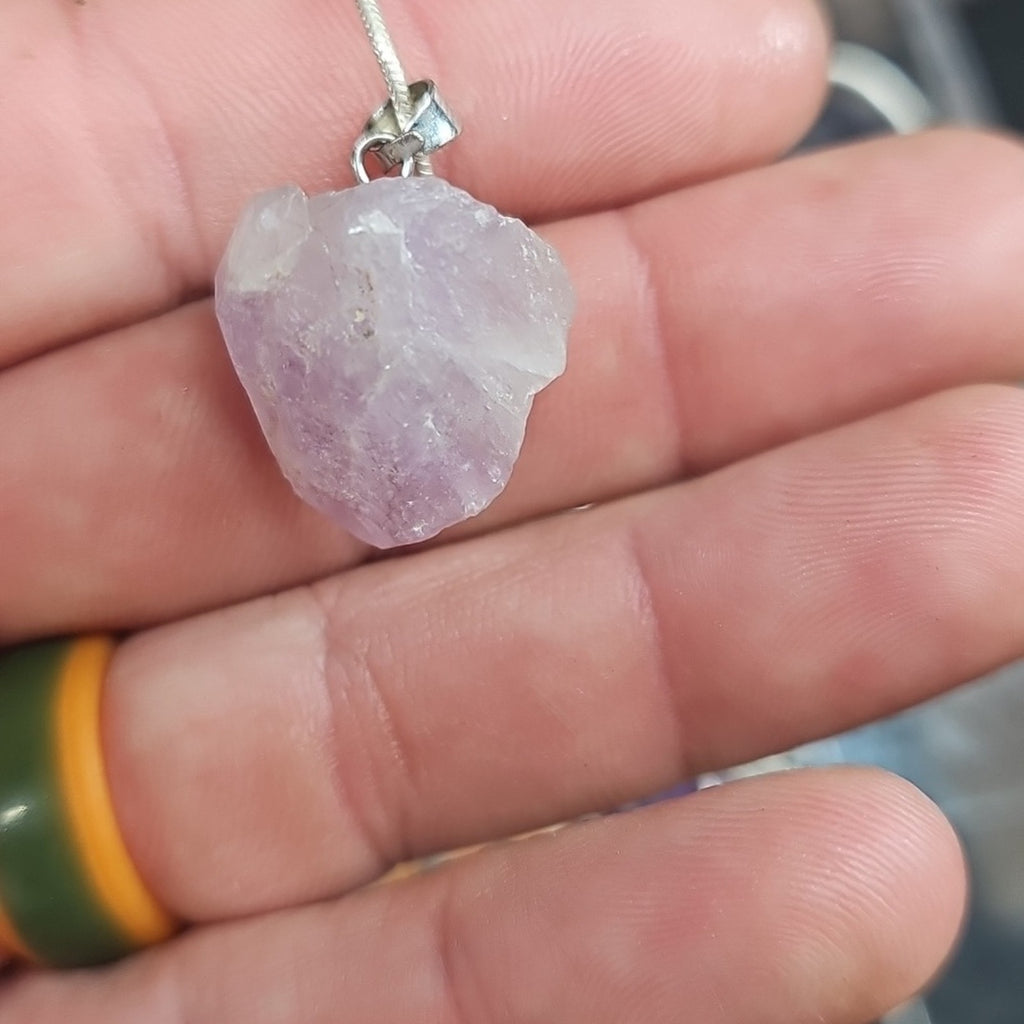 Purple Amethyst Pendant Necklace by CrystalCloud Company