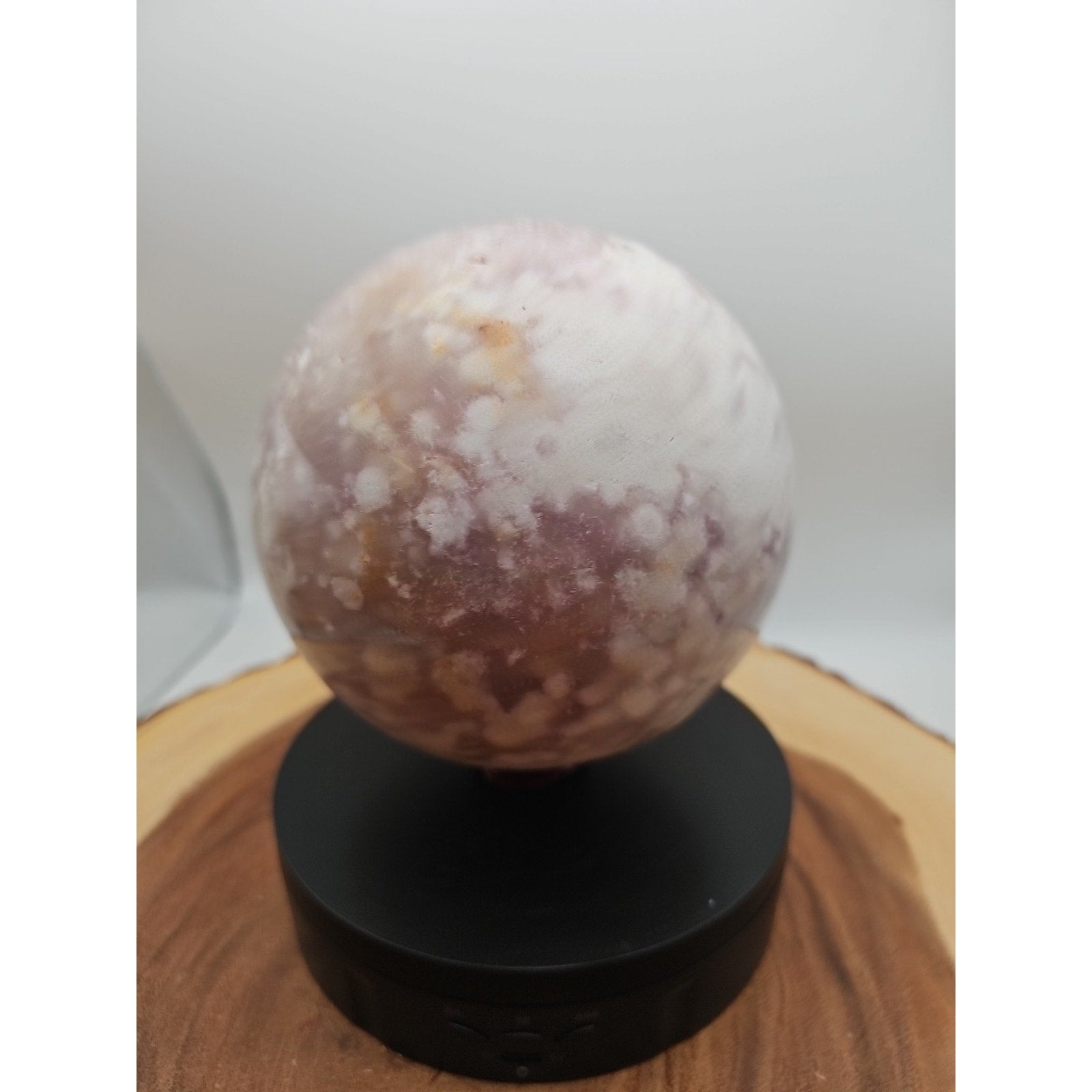 6.55lbs Natural Cherry Blossom Agate Sphere Quartz Crystal Ball by CrystalCloud Company