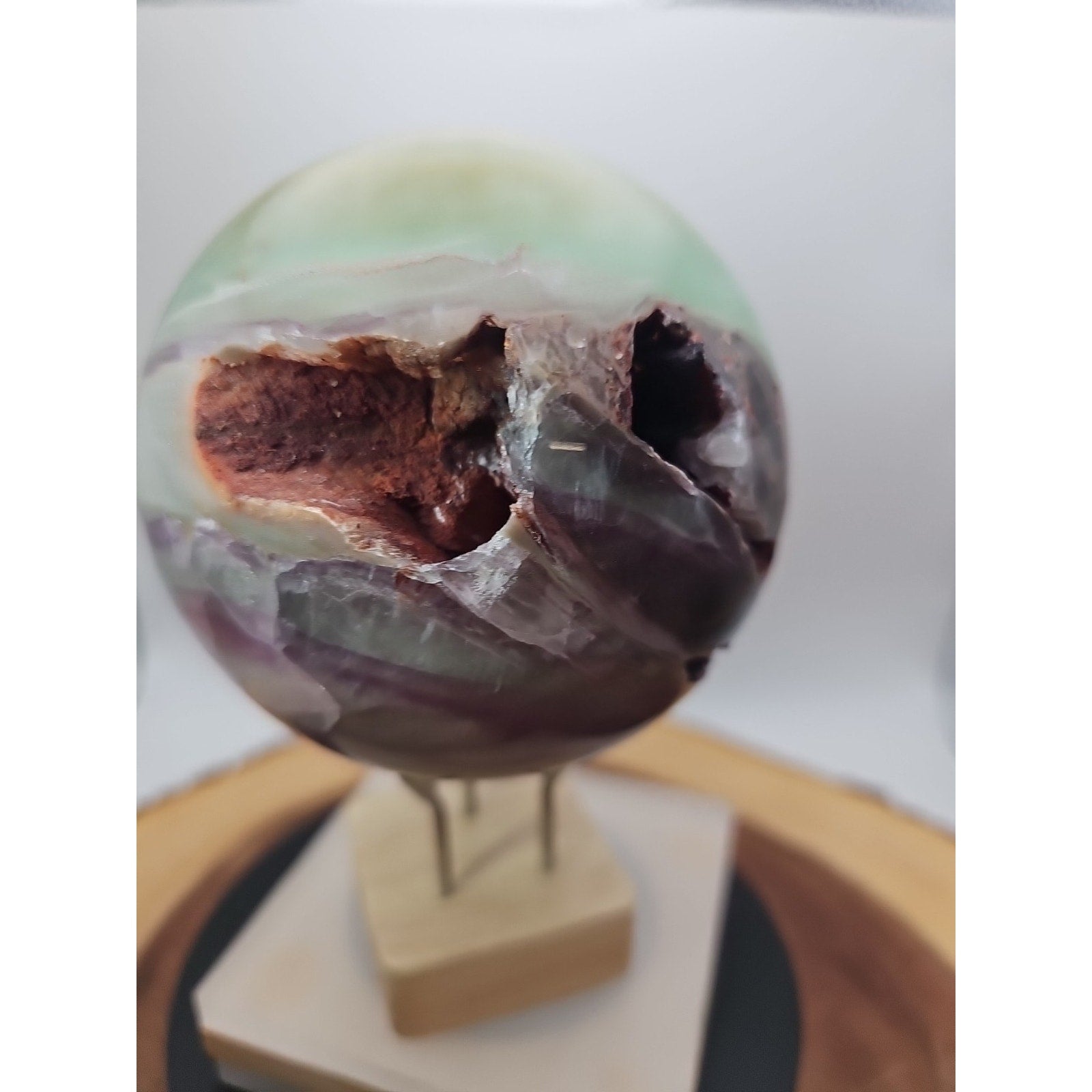 Rainbow Fluorite Quartz Crystal Sphere - Polished Healing by CrystalCloud Company