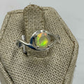 Sterling Silver Ethiopian Opal Swirl Ring – Size 6 – Intuition, Inspiration & Emotional Balance by Sacred Crystals