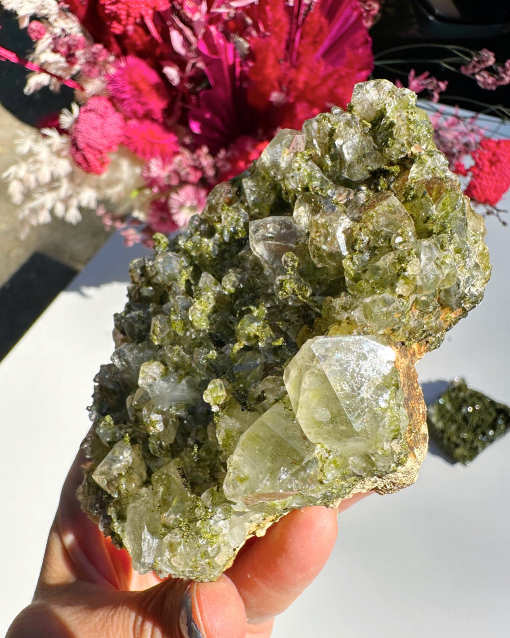 Epidote Quartz Cluster by Baltic Mermaid