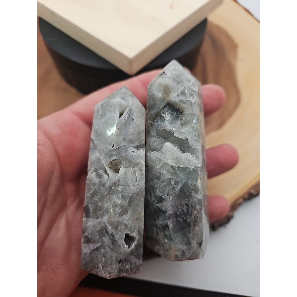 Fluorite Crystal Towers 1 Pair .56lb by CrystalCloud Company