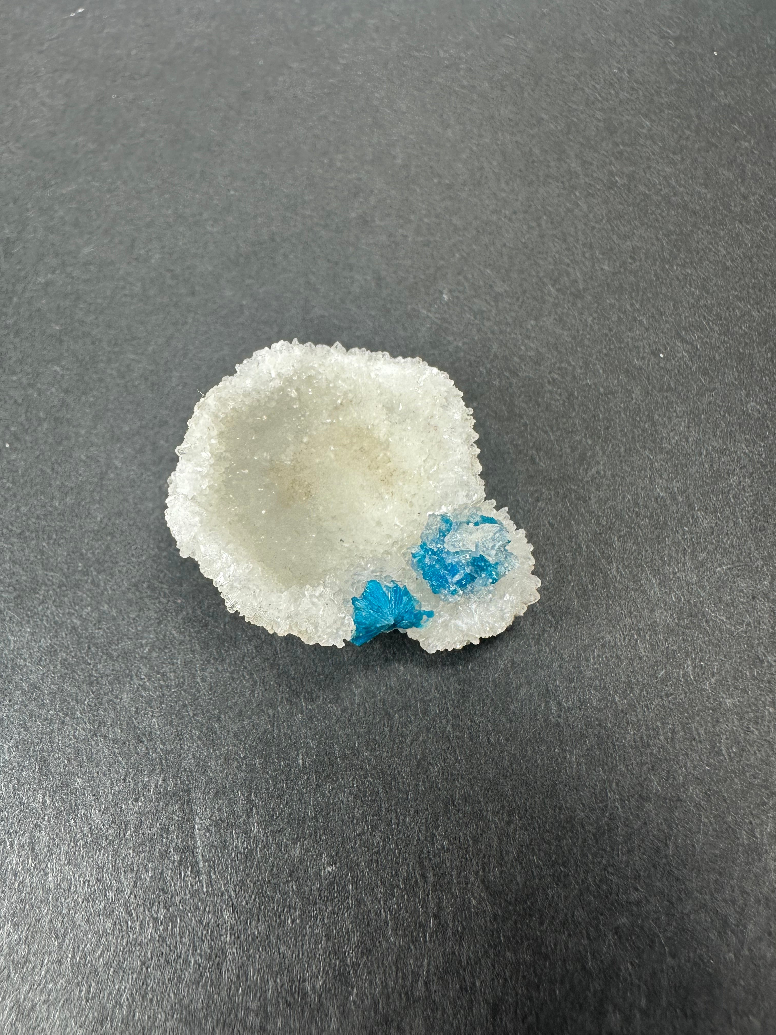 Cavansite Ball 'Floaters' on Stilbite SM from Maharashtra, Pune, India