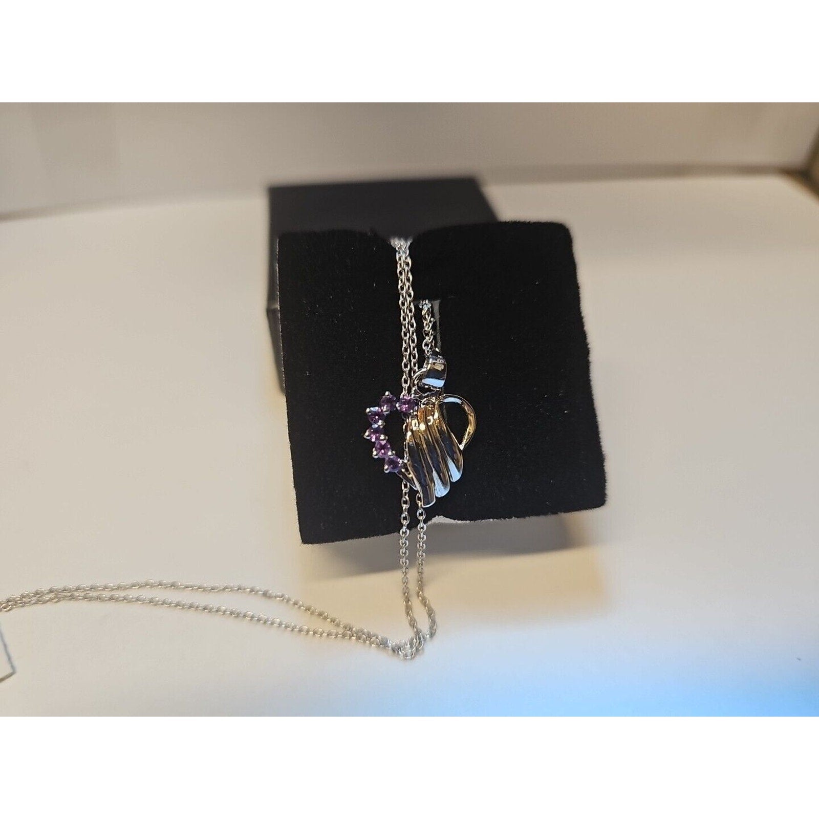 Amethyst Heart Pendant Necklace — 18-inch Sterling Silver Chain | CrystalCloud Company by CrystalCloud Company