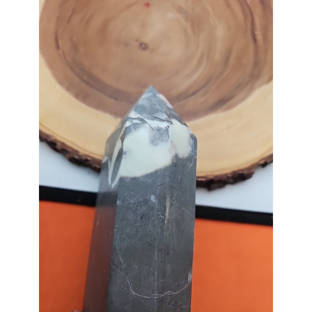 3.14lb 1000 Eye Jasper Quartz Tower 9in Tall Has Chip On Top by CrystalCloud Company