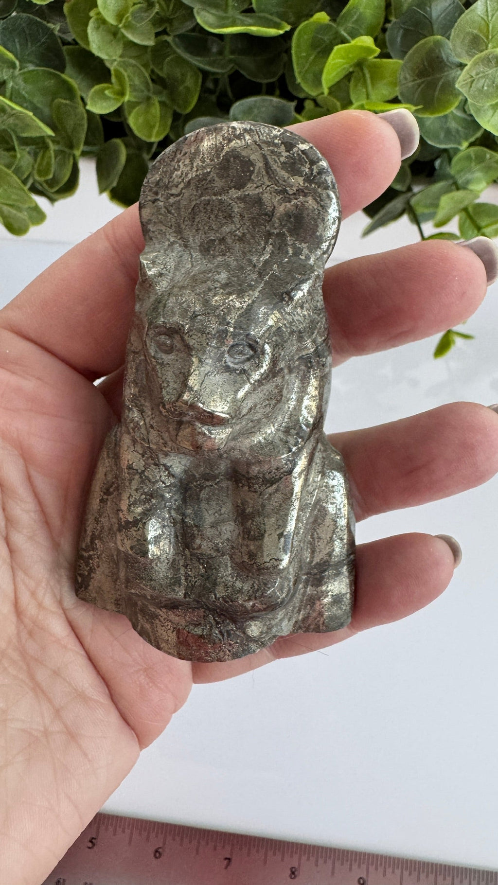 Egyptian Sekhmet Goddess Bust in Pyrite, 2 Sizes Available, Choose Your Favorite