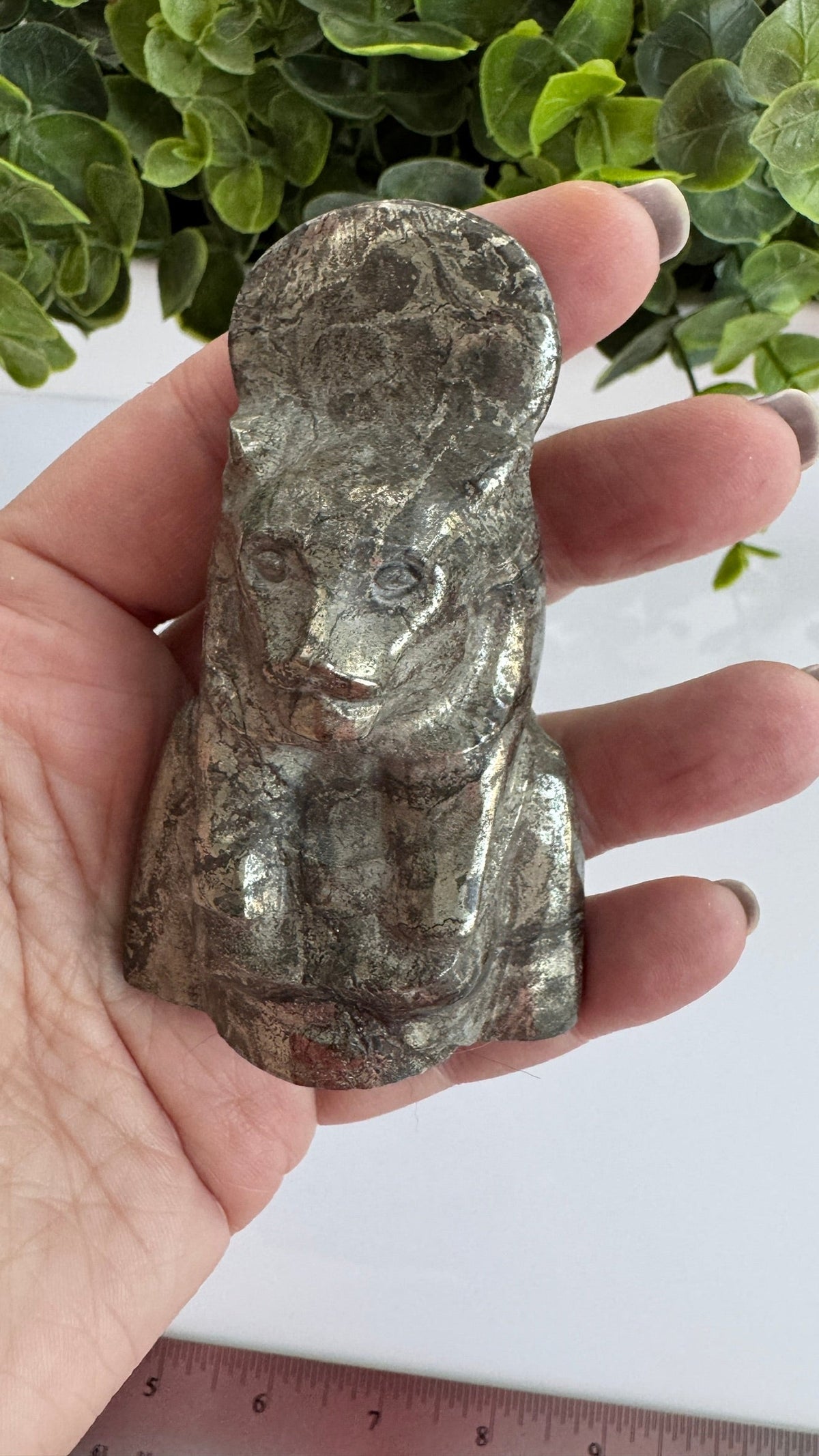 Egyptian Sekhmet Goddess Bust in Pyrite, 2 Sizes Available, Choose Your Favorite