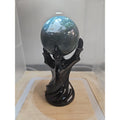 Water Grass Agate Sphere with Stand — 871g, Natural Polished Crystal Ball | CrystalCloud Company by CrystalCloud Company