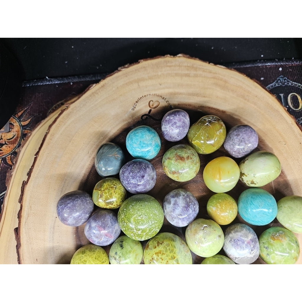 2.28LB 30Pcs A Set Of Natural Quartz Crystal Jasper Palm Stone Polished Healing by CrystalCloud Company