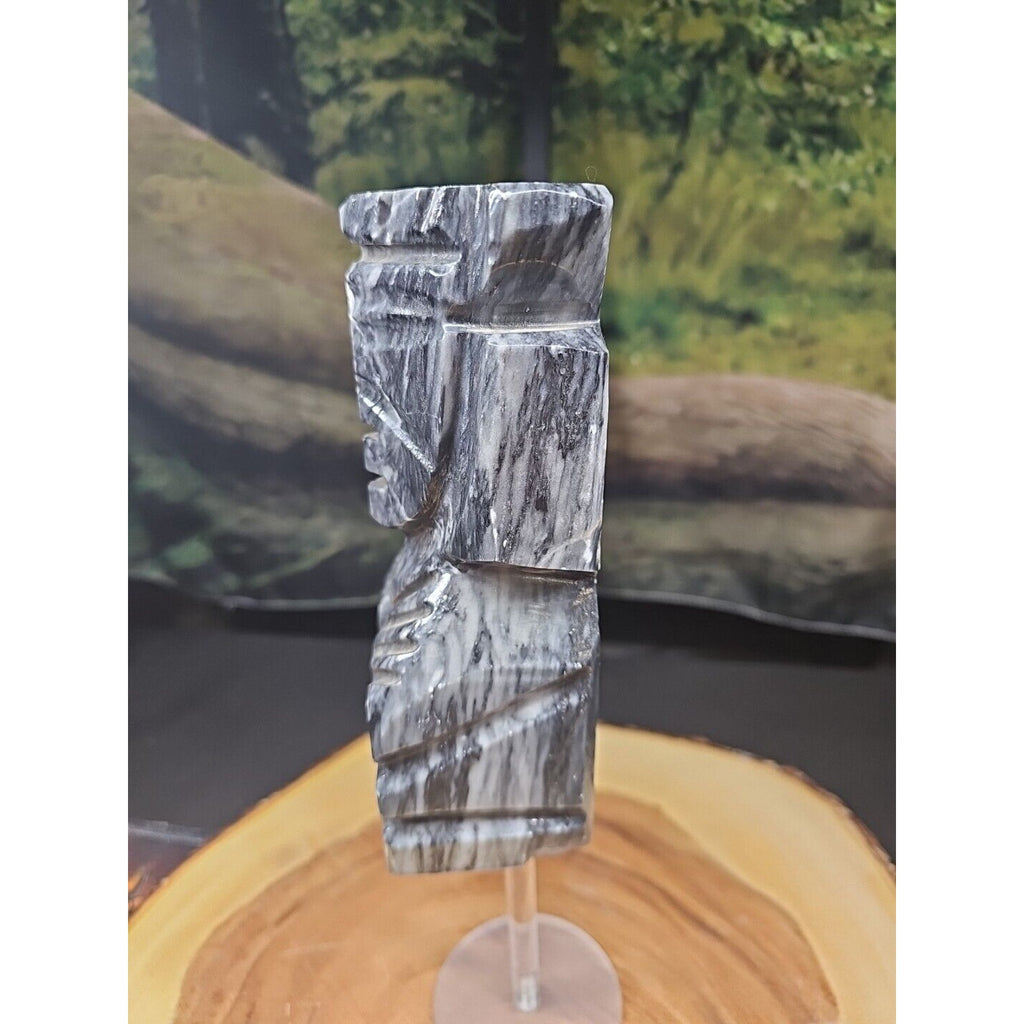 Carved Onyx Aztec Mayan Tiki Sculpture — 4 lbs, 7 inches, Mexican Onyx | CrystalCloud Company by CrystalCloud Company
