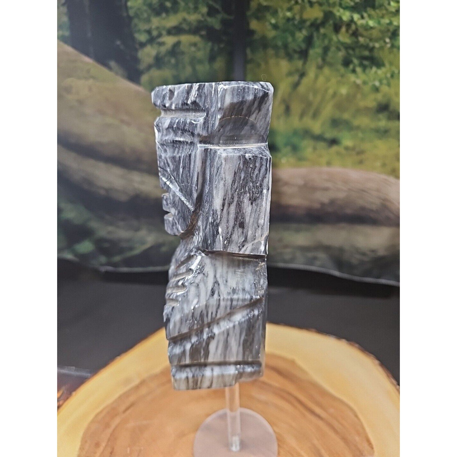 Carved Onyx Aztec Mayan Tiki Sculpture — 4 lbs, 7 inches, Mexican Onyx | CrystalCloud Company by CrystalCloud Company
