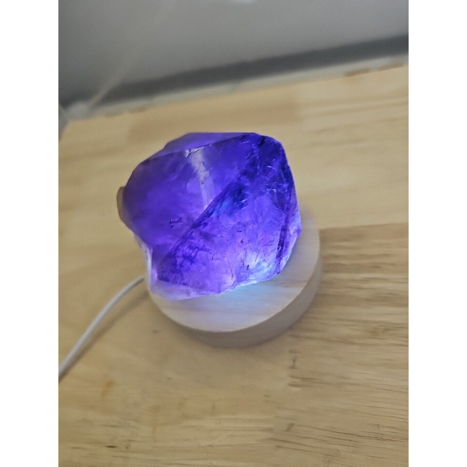Natural Amethyst Backbone Scepter Crystal with LED — 294g Mineral Specimen | CrystalCloud Company by CrystalCloud Company