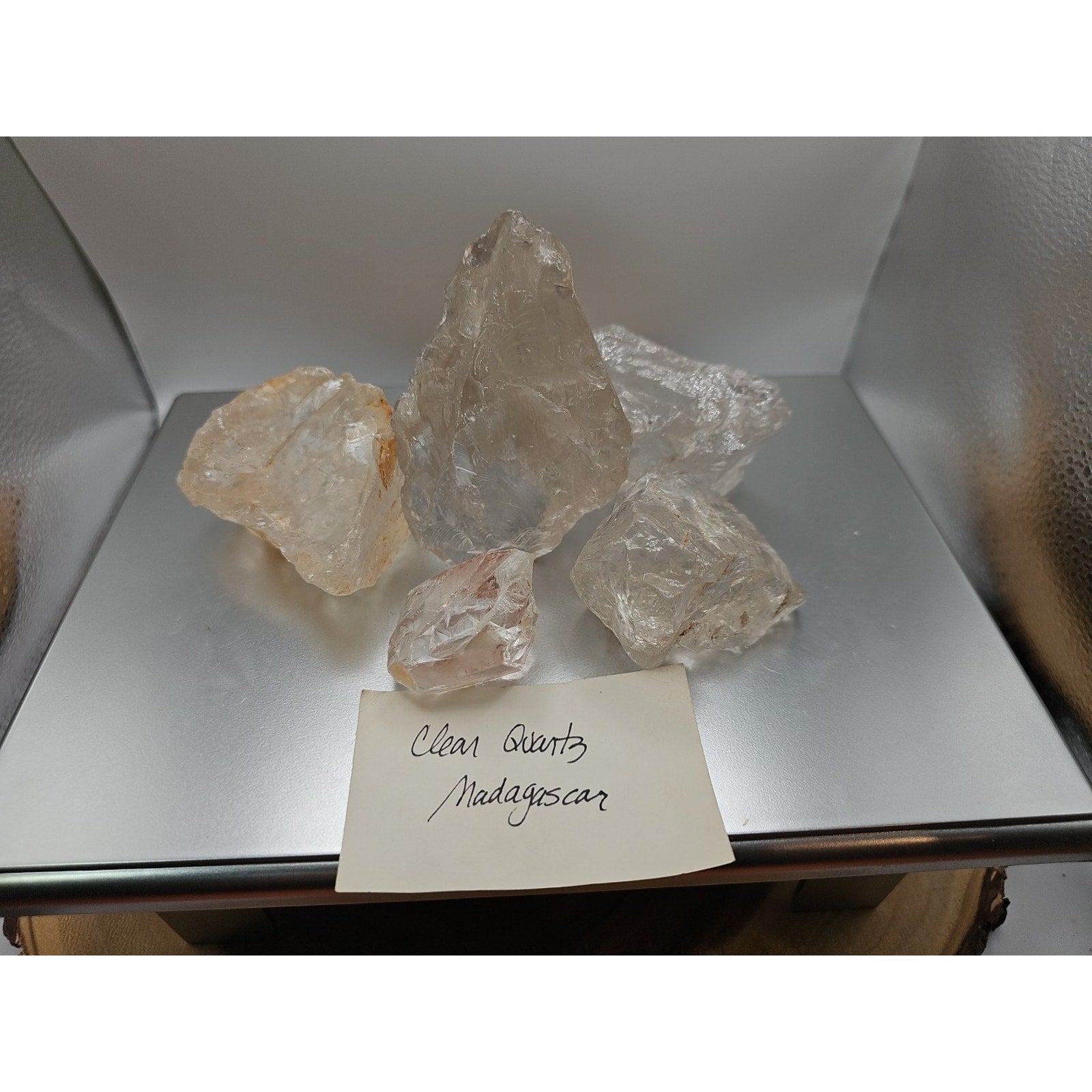 Quartz Crystal Clusters 1.48lbs 5pcs From Madagascar by CrystalCloud Company