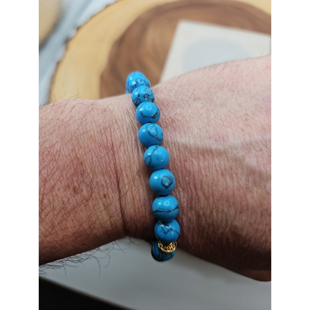 Handmade 8mm Mixed Natural Gemstone Round Beads Stretchy Bracelet Reiki Chakra by CrystalCloud Company