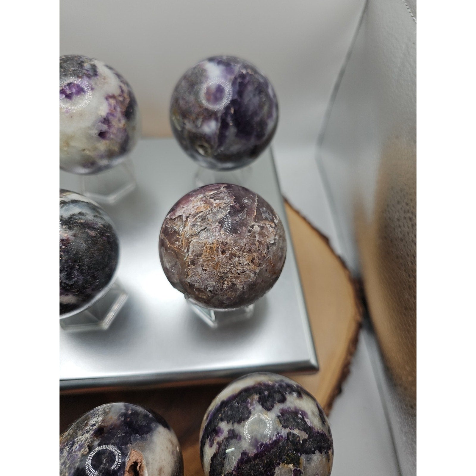 55mm To 65mm Natural Sphalerite Quartz Crystal W/wooden Stand 1 Each by CrystalCloud Company