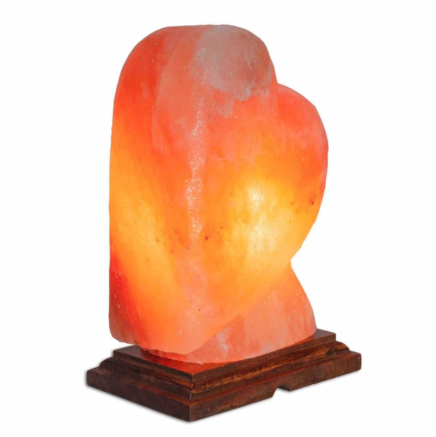 Heart Shaped Salt Lamp - 10" avg. - Cord, Bulb, Dimmer by Sacred Crystals
