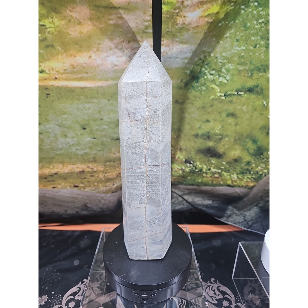 6.66lbs 12in Tall Ocean Jasper Crystal Point by CrystalCloud Company
