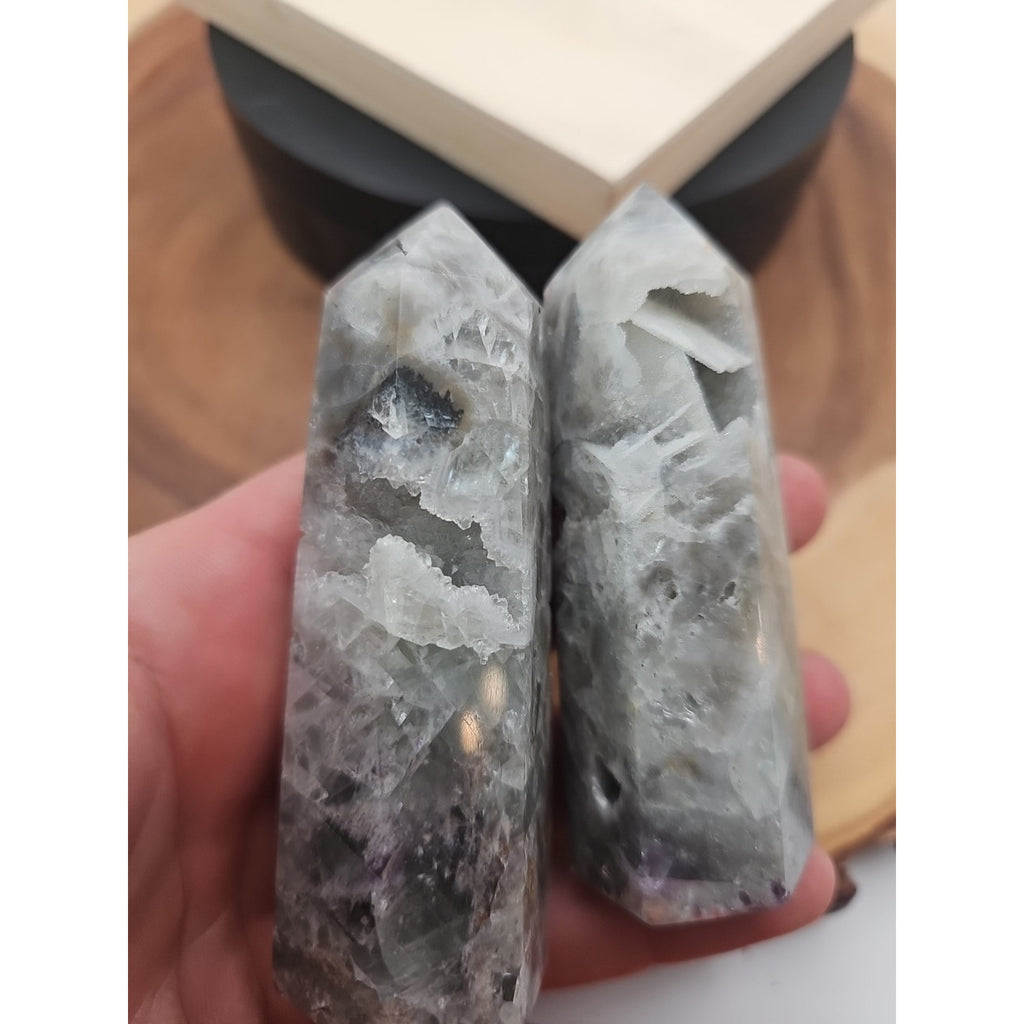 Fluorite Crystal Towers 1 Pair .56lb by CrystalCloud Company