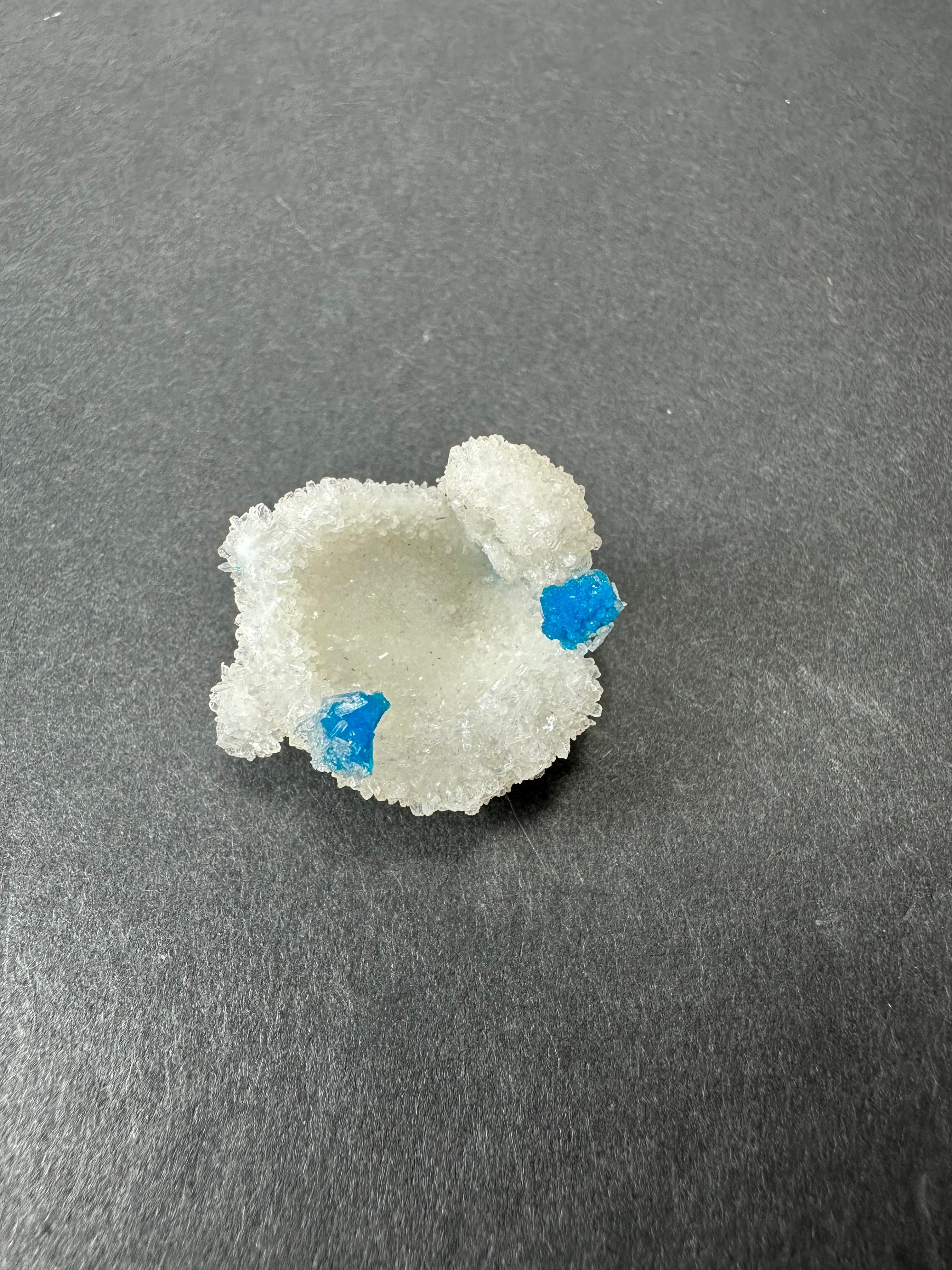 Cavansite Ball 'Floaters' on Stilbite SM from Maharashtra, Pune, India