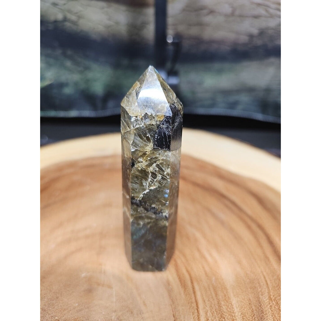 Labradorite Tower 4in 143gr by CrystalCloud Company