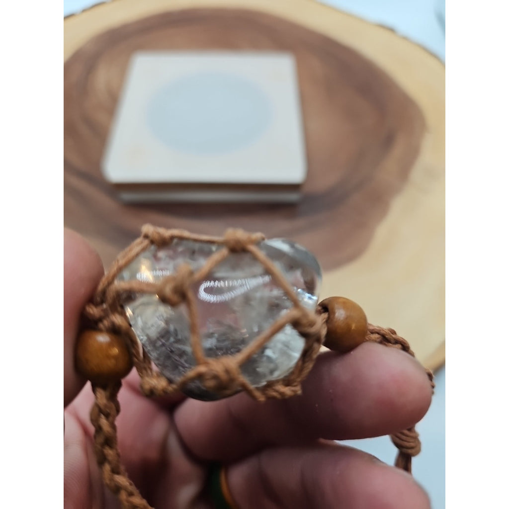 Ghost Crystal Bracelet with Hemp Rope — Bohemian Natural Crystal Bangle | CrystalCloud Company by CrystalCloud Company