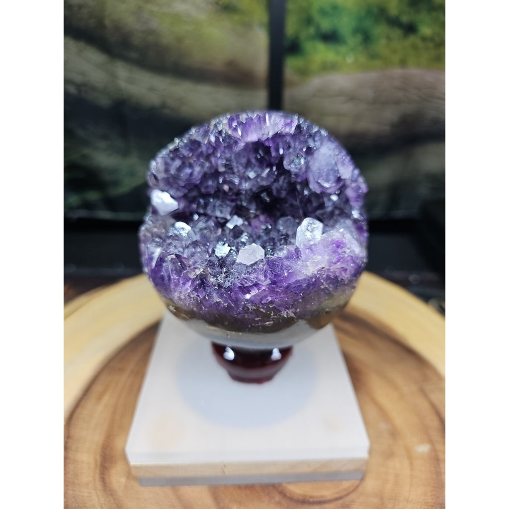 1.92LB Natural Purple Crystal Cave Quartz Open Crystal Ball Spiritual Healing by CrystalCloud Company