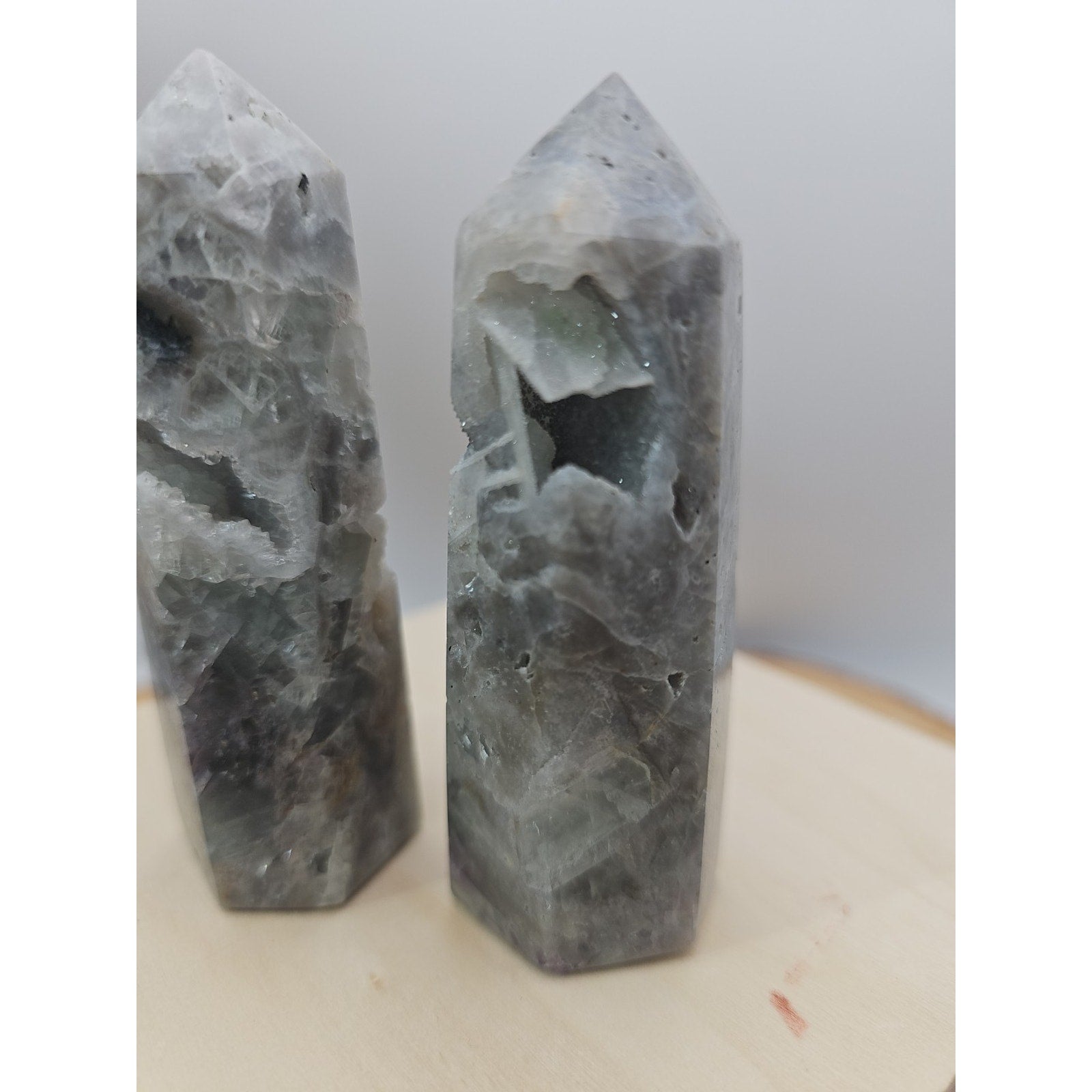 Fluorite Crystal Towers 1 Pair .56lb by CrystalCloud Company