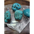 Howlite Turquoise Pendant w/16in 925 silver chain by CrystalCloud Company