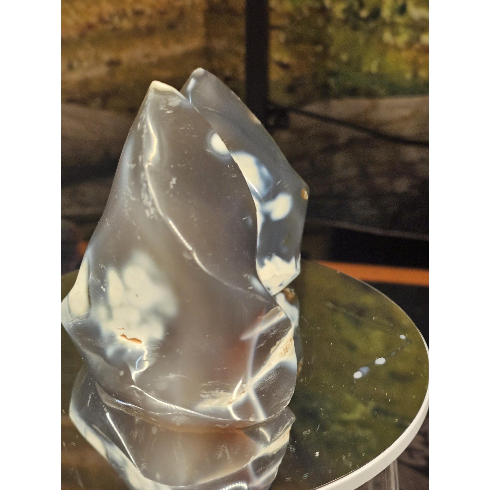 1 pair Orca flame stones by CrystalCloud Company